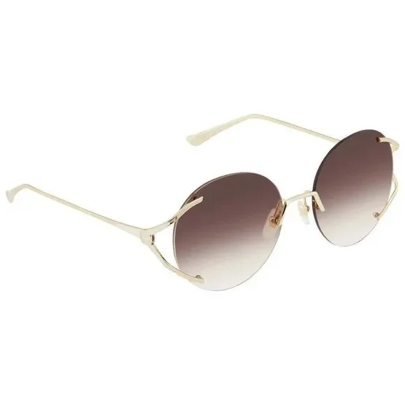 NEW Gucci Brown and Gold Round Women\'s Eyeglasses Gucci GG1745OA 002 Eyeglasses Women main image 4